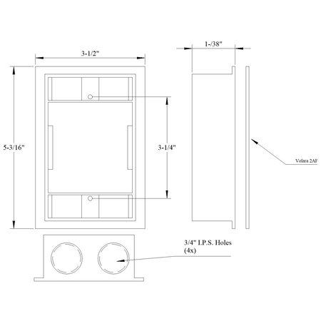 MULBERRY Electrical Box Extension, Box Extension Accessory, Aluminum, Flanged Style Take Off 30288